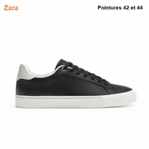 Baskets Zara Homme Noir – Similicuir