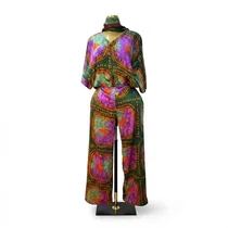 Ensemble Pantalon Femme Imprimé avec Foulard