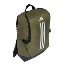 Sac à dos scolaire adidas kaki avec bandes blanches 3-Stripes